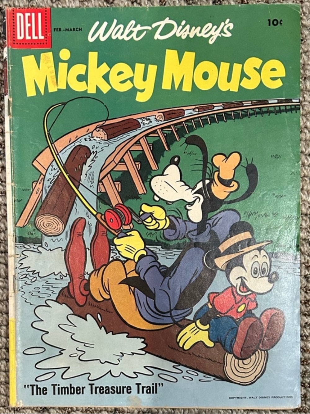 Walt Disney’s Mickey Mouse #58 Dell Comic Feb-Mar 1958 Vintage Disney Comic Book